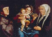 Jan van Scorel Madonna of the Daffodils with the Child and Donors